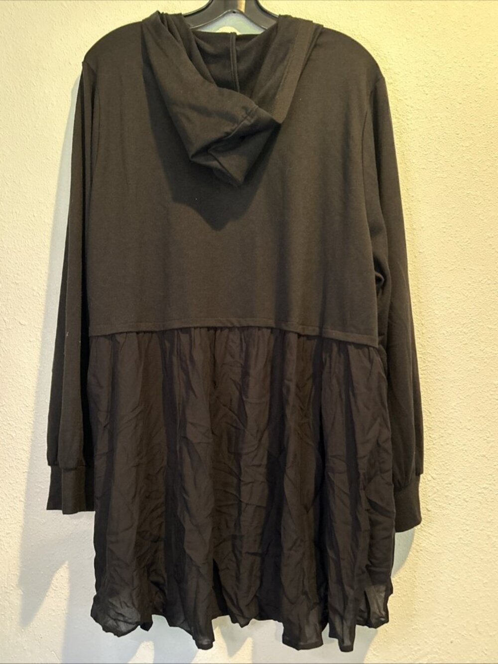 Torrid Waist Hooded Open Cardigan Light weight Black Size 3 RAYON - Picture 5 of 5